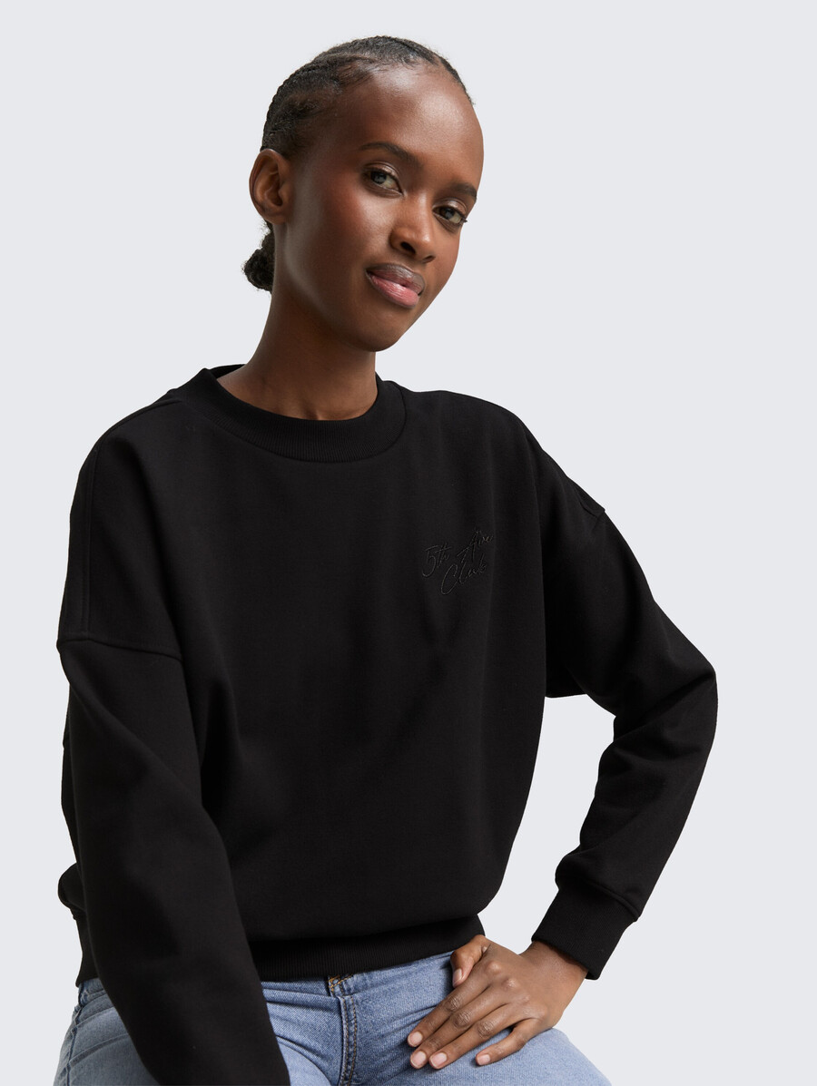 sudadera con bordado de purpurina