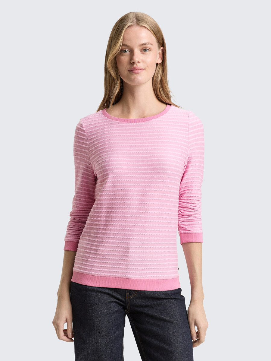 sudadera con estampado de rayas