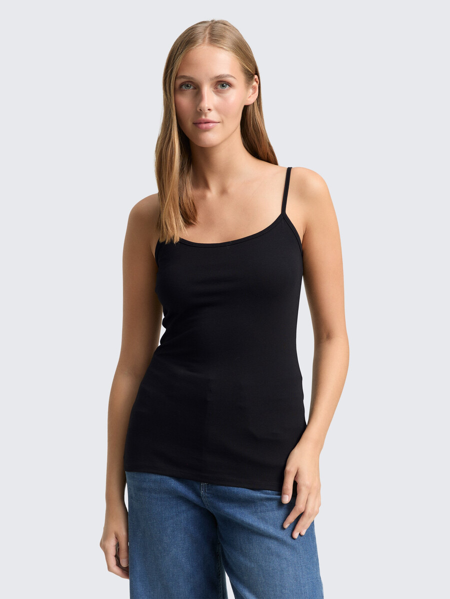 camiseta sin mangas de corte entallado