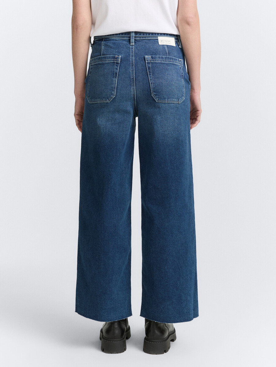 ttmija vaqueros culotte con cinturón