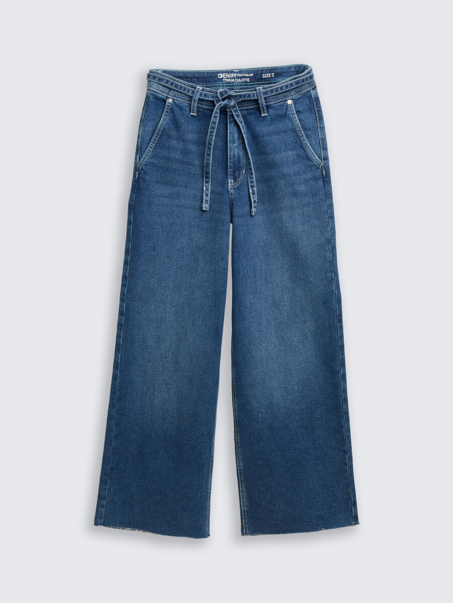 ttmija vaqueros culotte con cinturón