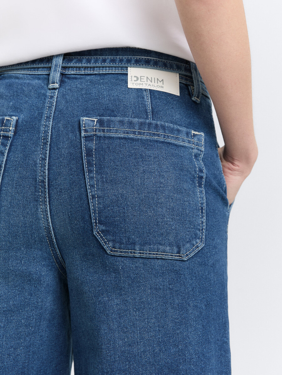 ttmija vaqueros culotte con cinturón