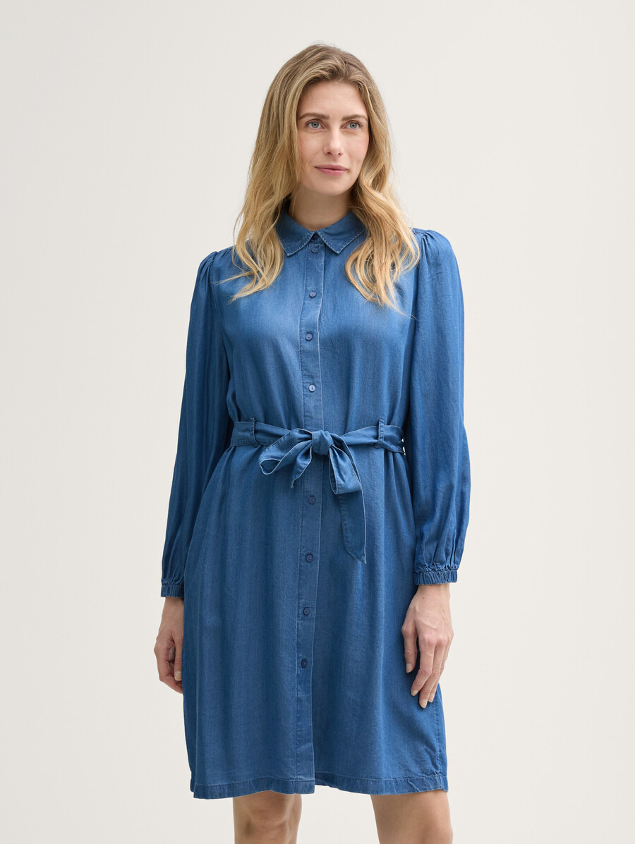 vestido blusa con cinturón
