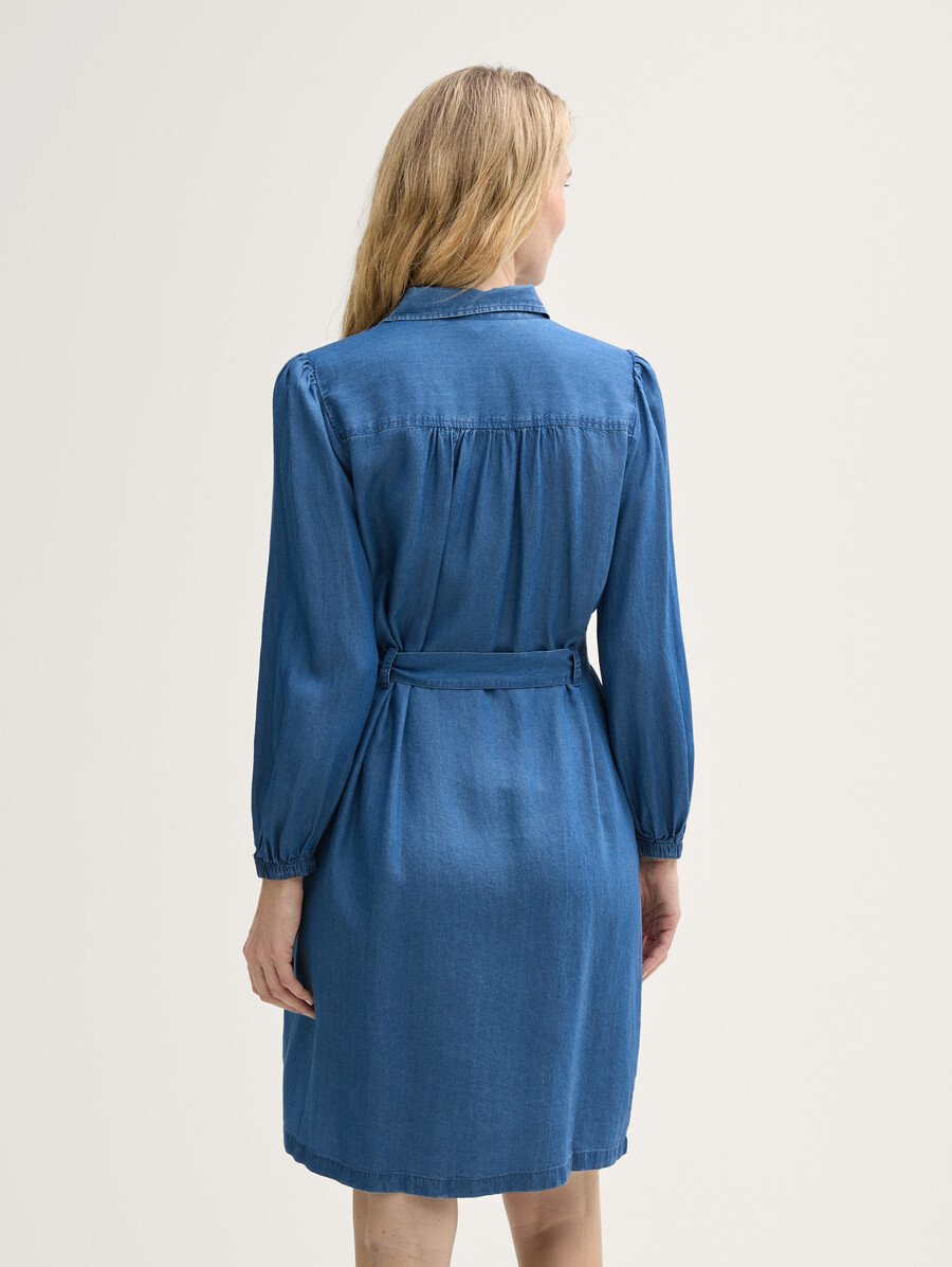 vestido blusa con cinturón