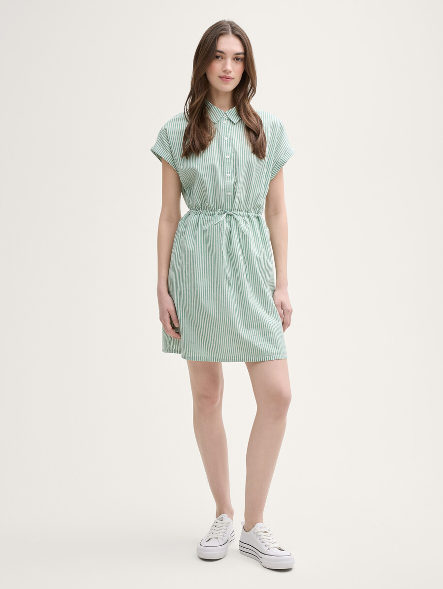 vestido mini blusa con estampado de rayas