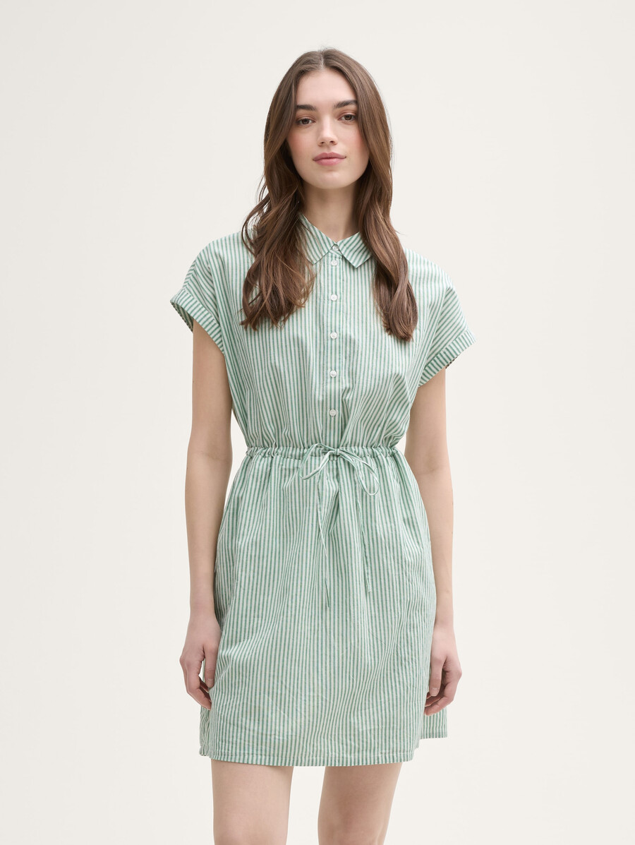 vestido mini blusa con estampado de rayas