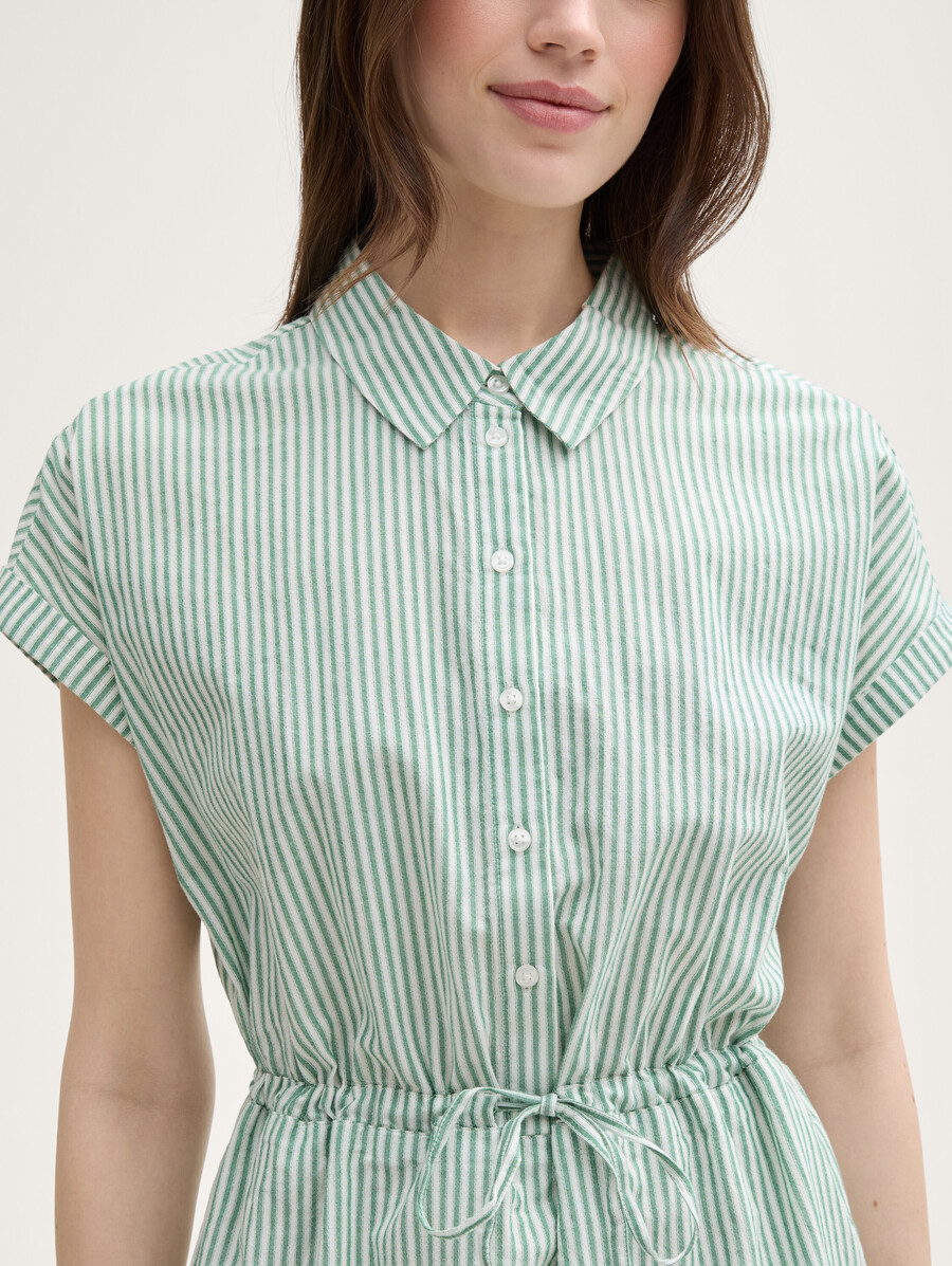 vestido mini blusa con estampado de rayas