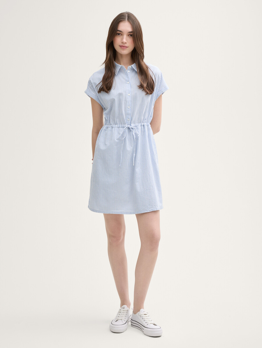 vestido mini blusa con estampado de rayas