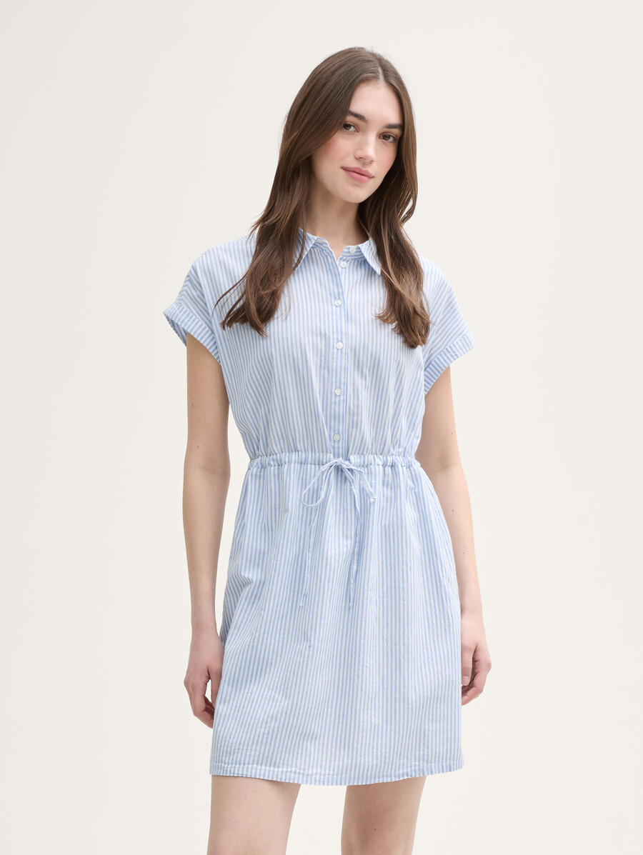 vestido mini blusa con estampado de rayas