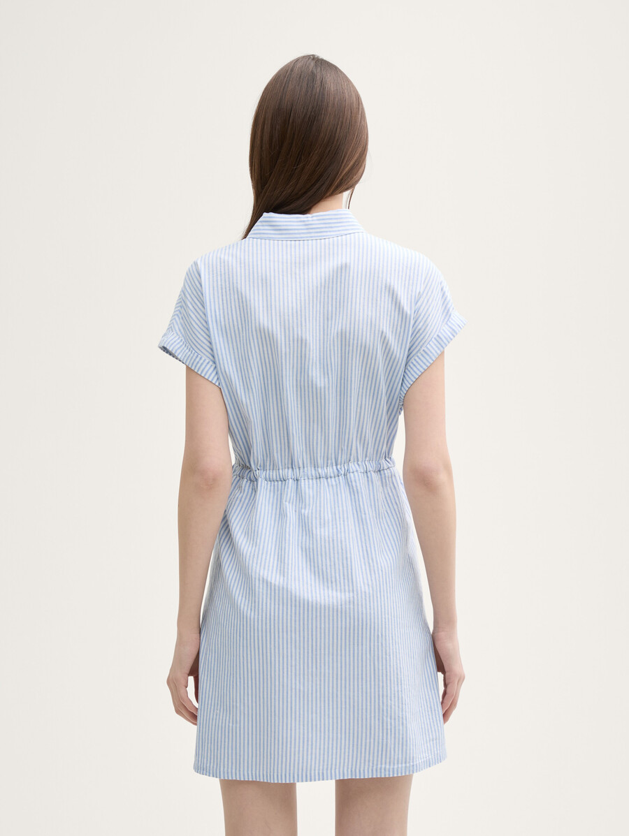 vestido mini blusa con estampado de rayas