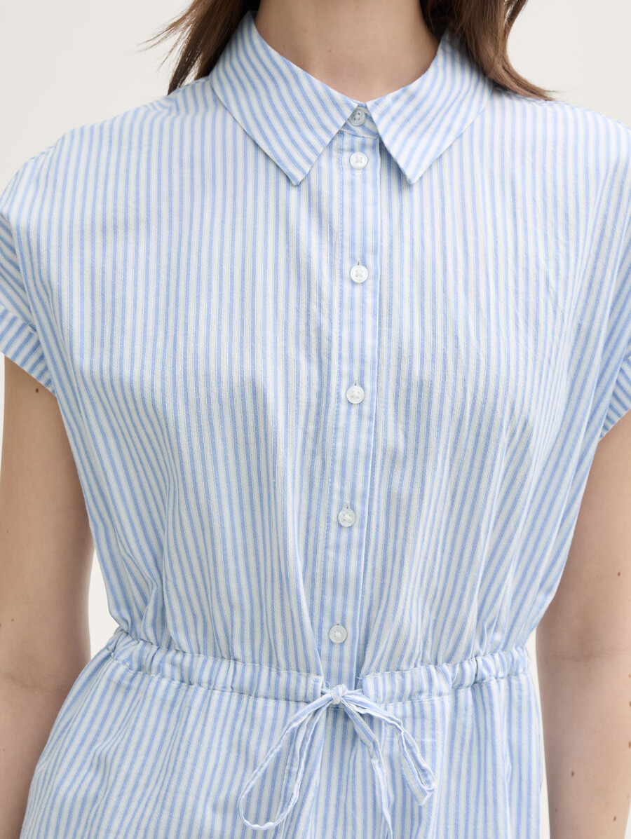 vestido mini blusa con estampado de rayas