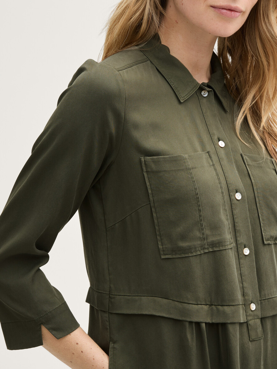 vestido blusa de aspecto utilitario