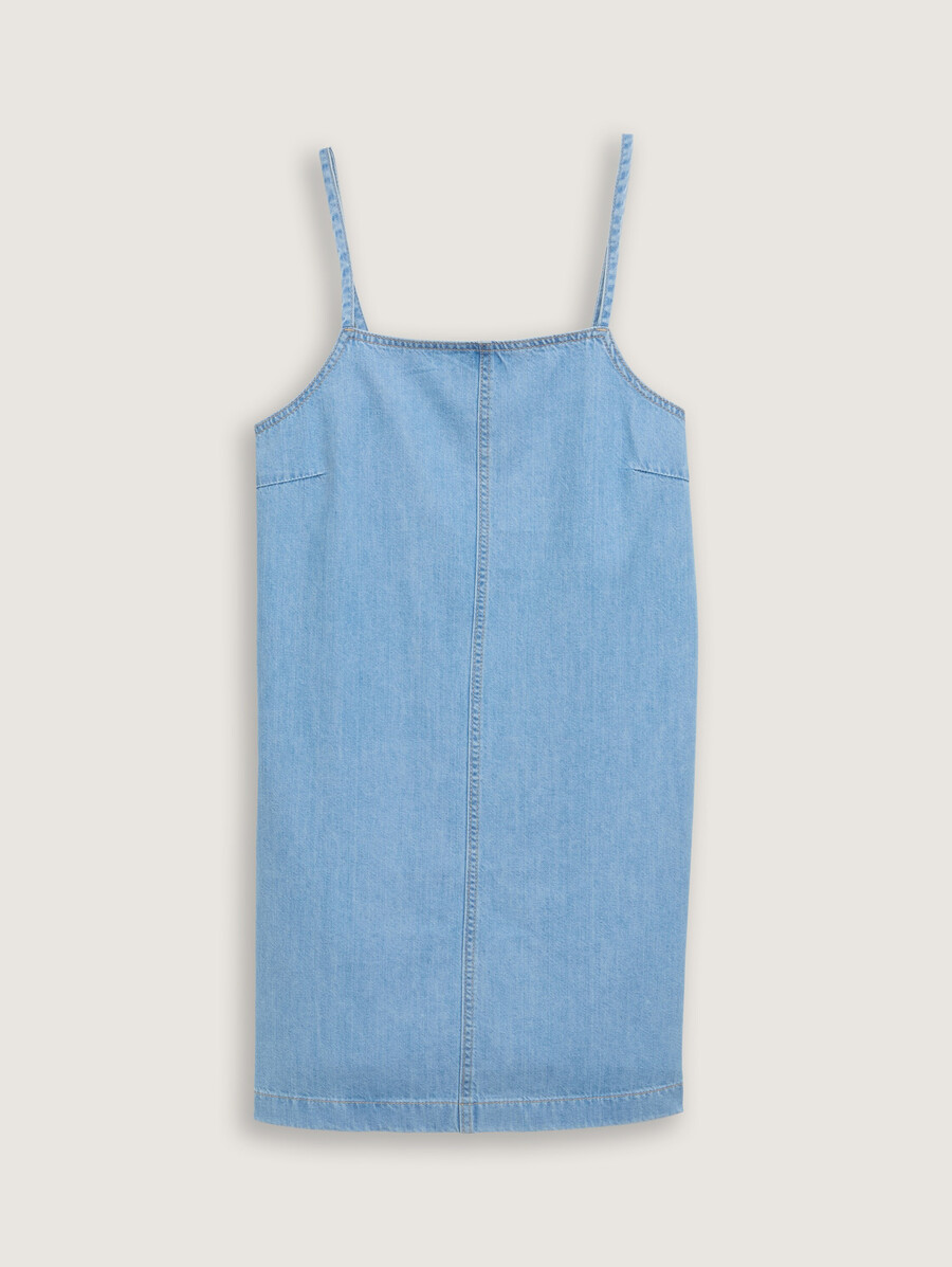 minivestido vaquero con bolsillos abiertos