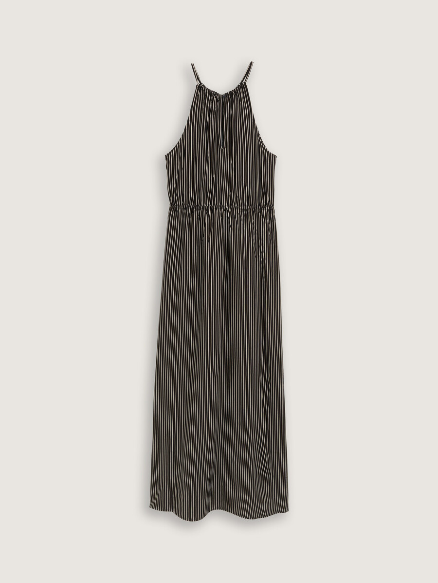 vestido largo con cuello halter