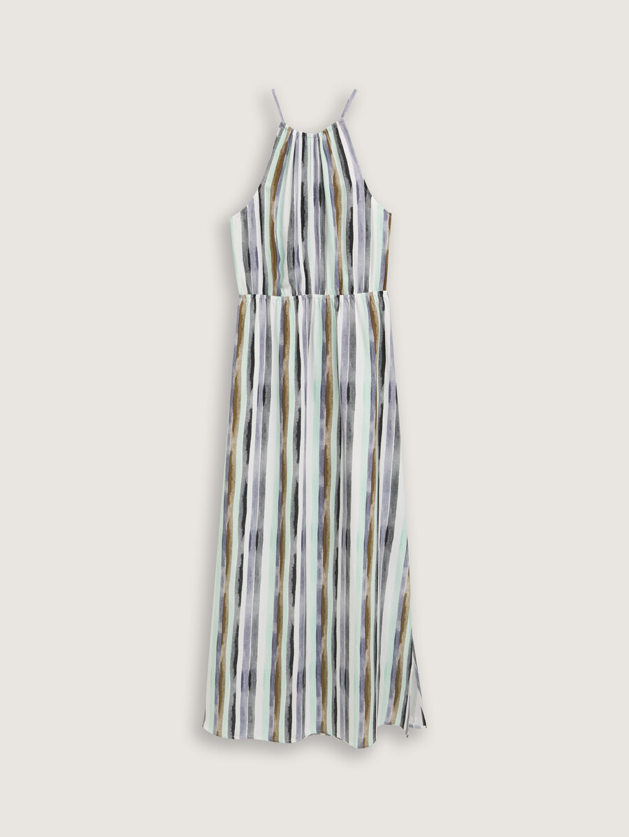 vestido largo con cuello halter