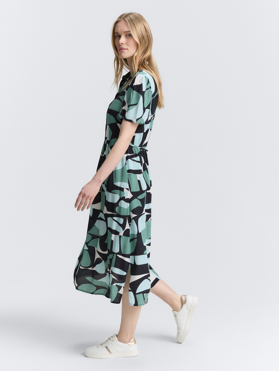 vestido midi con estampado