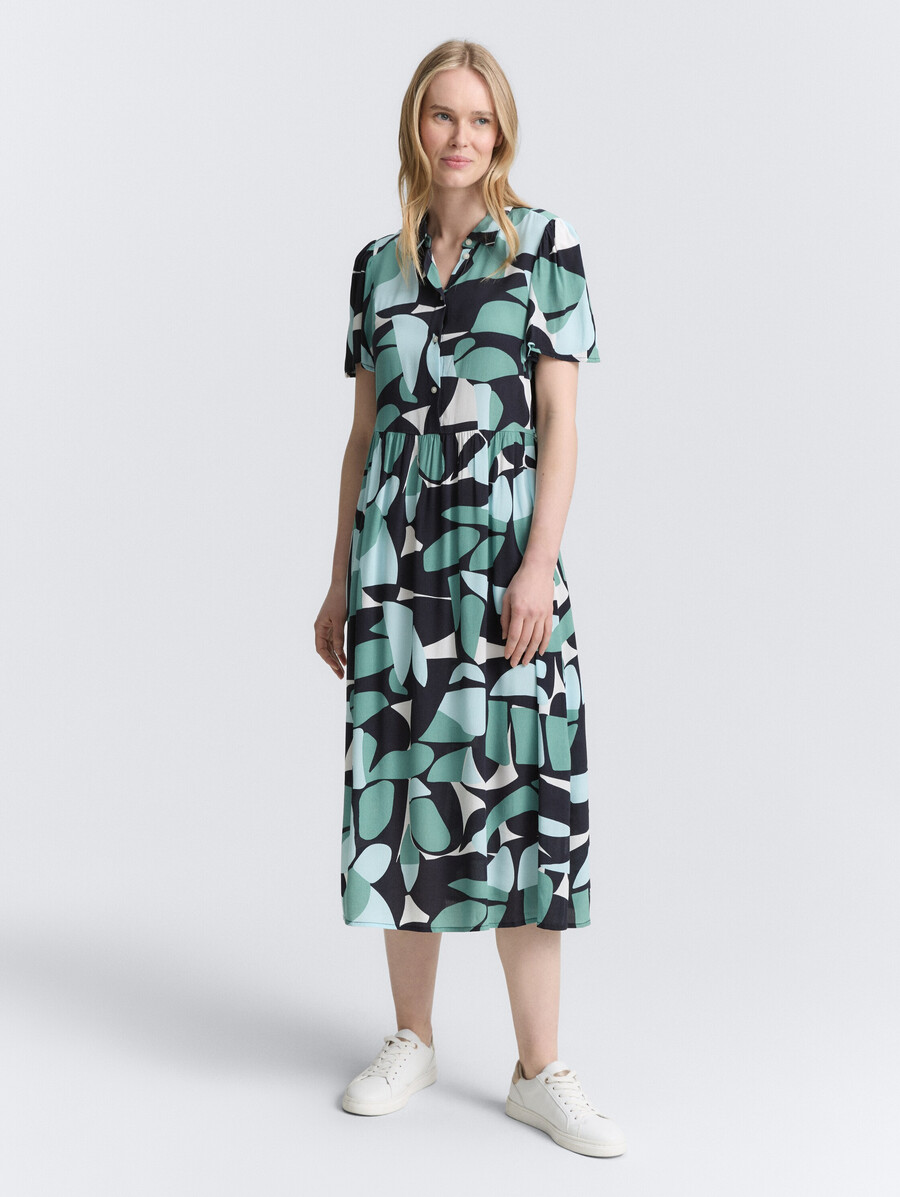 vestido midi con estampado