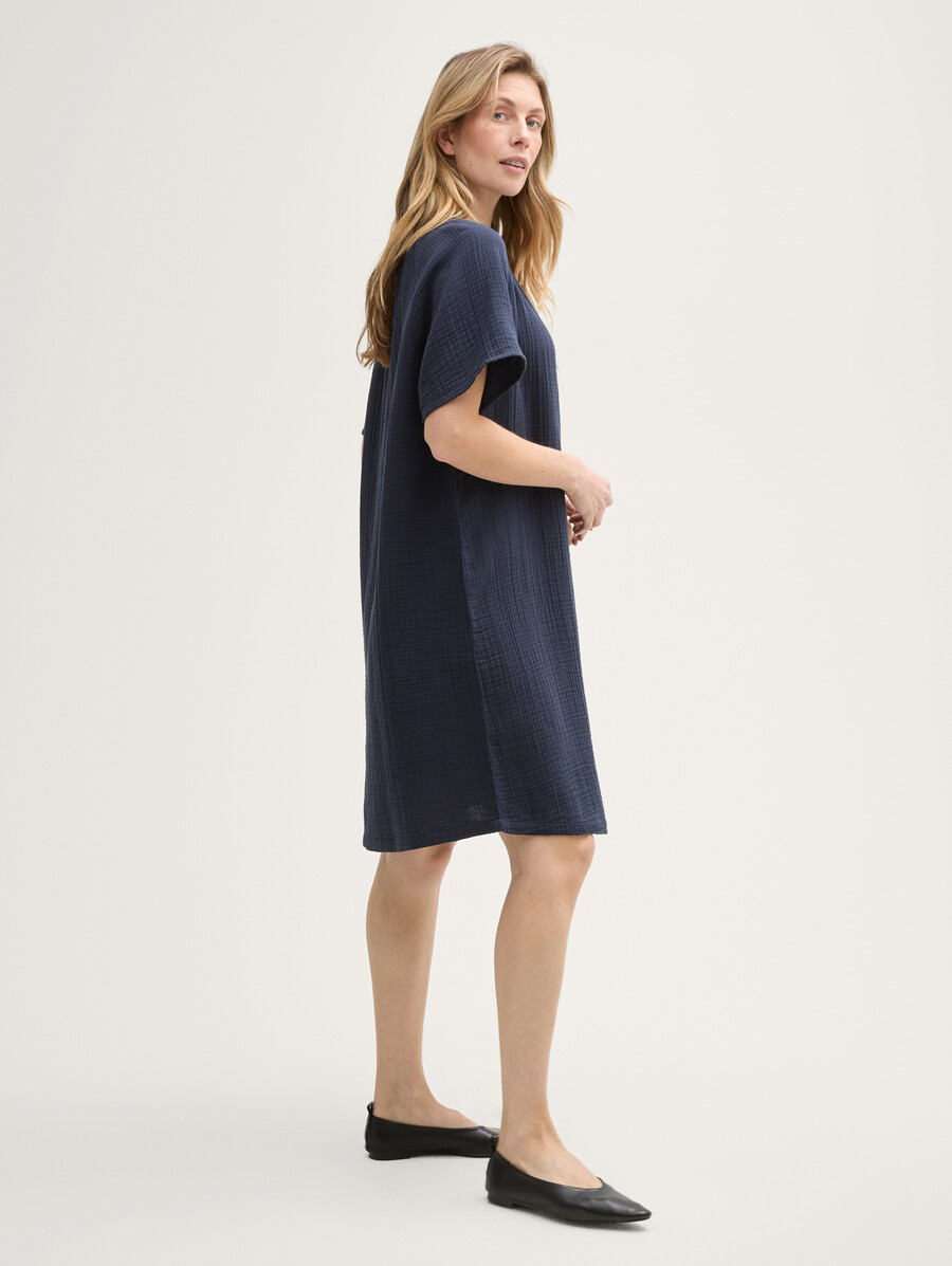 vestido de muselina de algodón