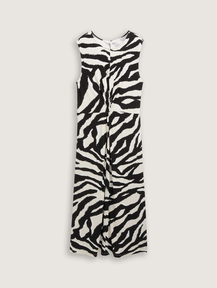 vestido midi de jersey con detalle de nudo