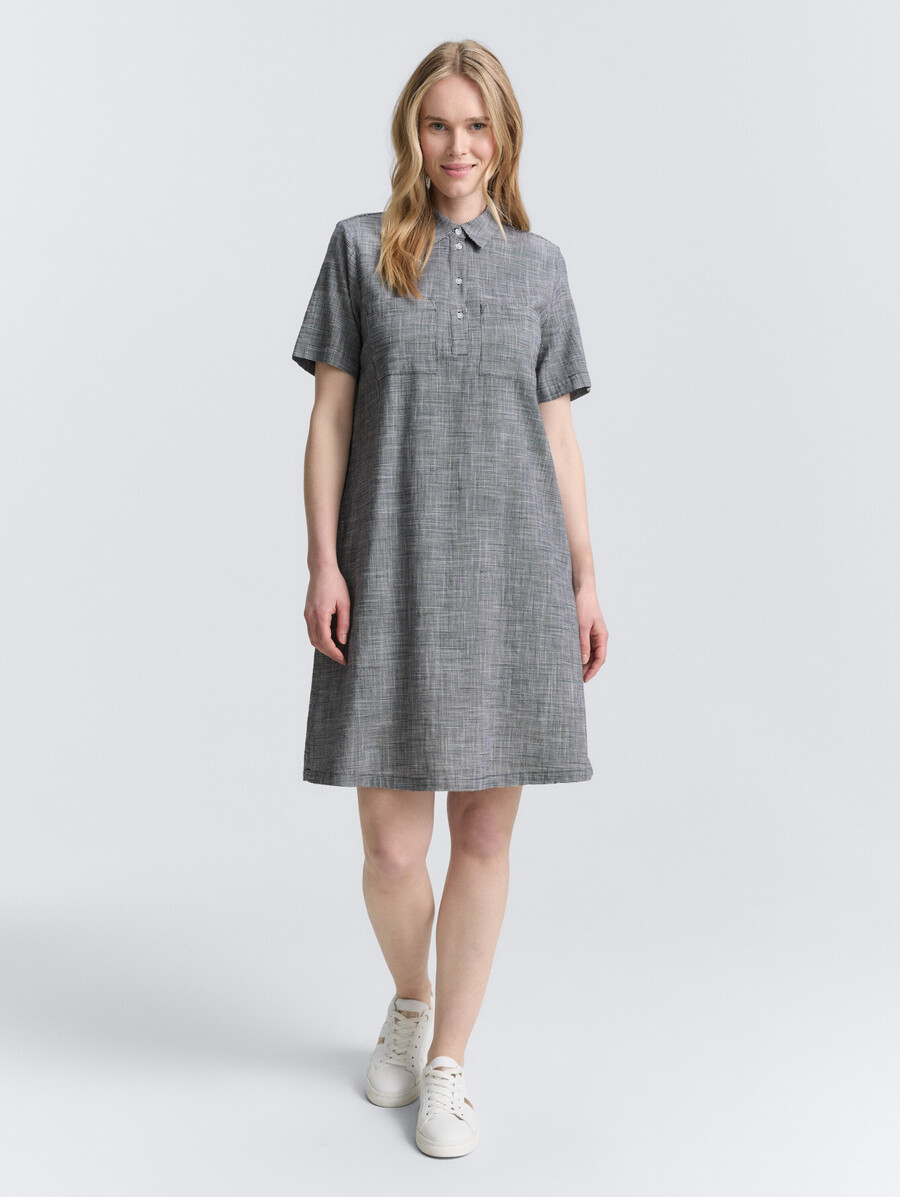 vestido blusa con bolsillos en el pecho