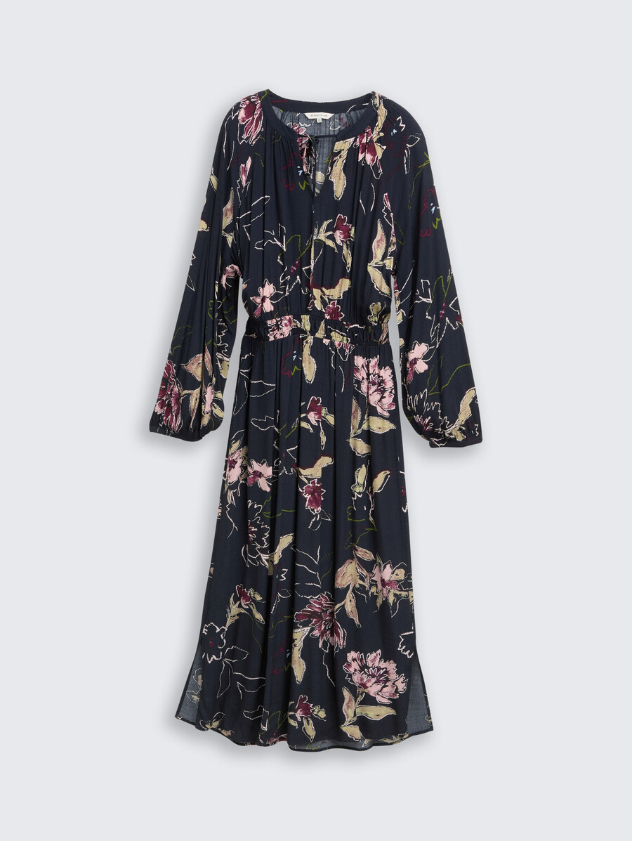 vestido largo con estampado floral