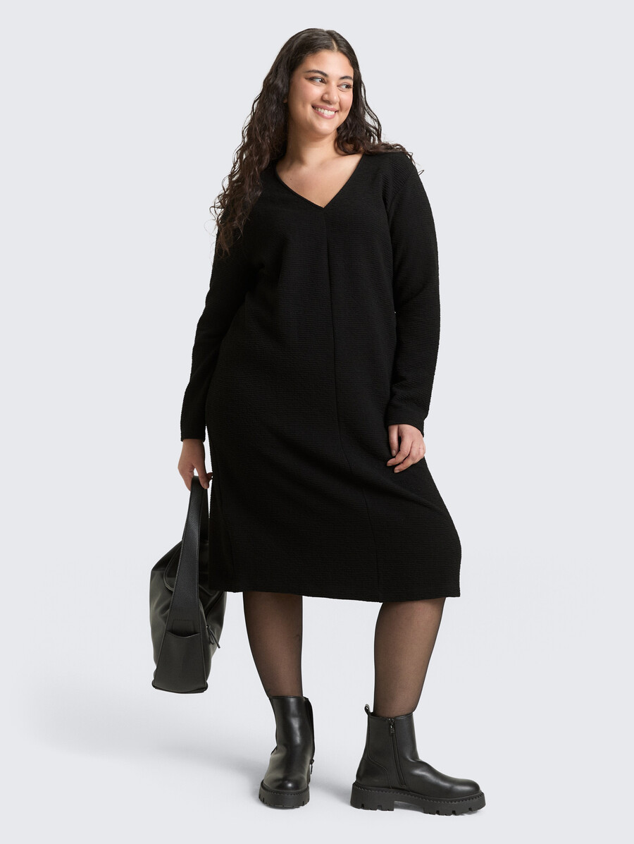 tallas grandes - vestido con efecto brillo