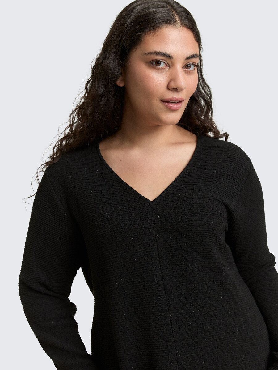 tallas grandes - vestido con efecto brillo