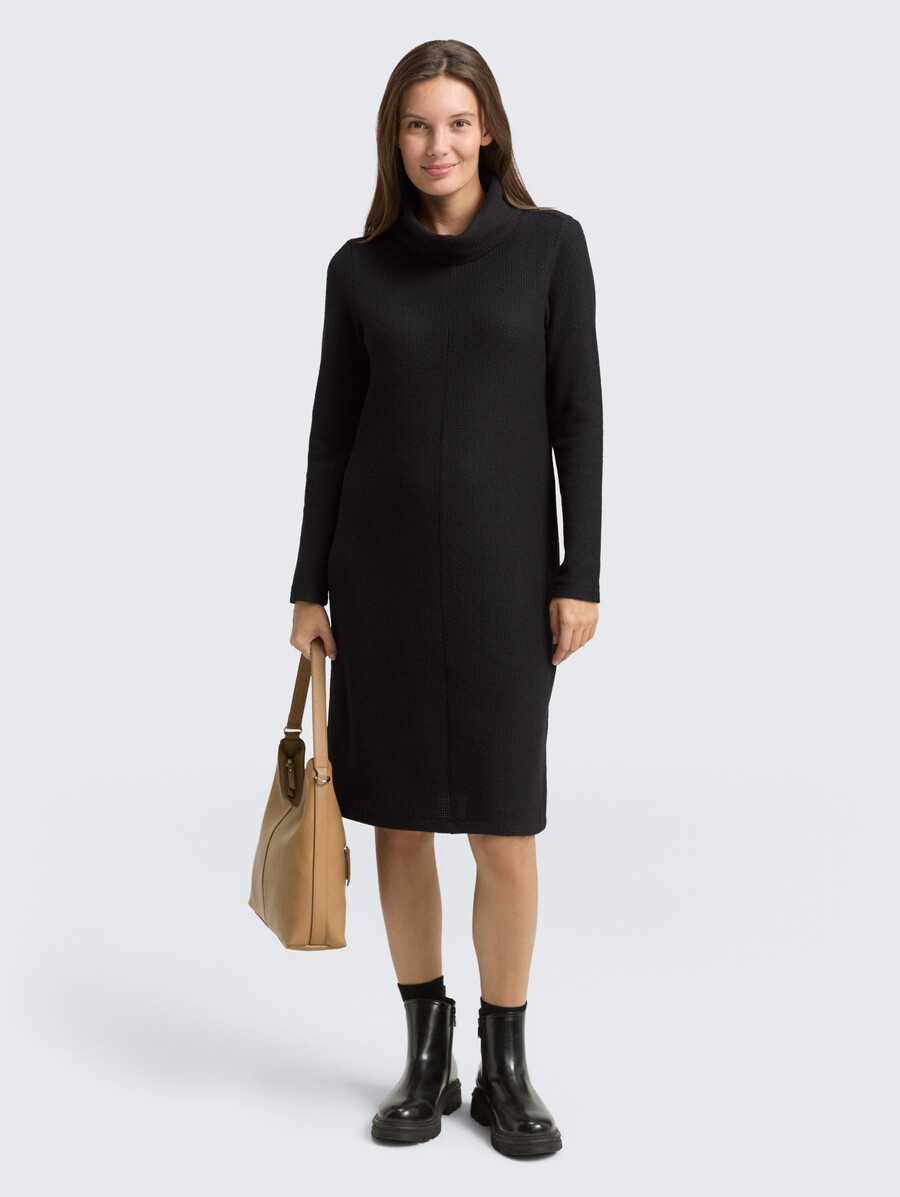 vestido acogedor con textura de gofre