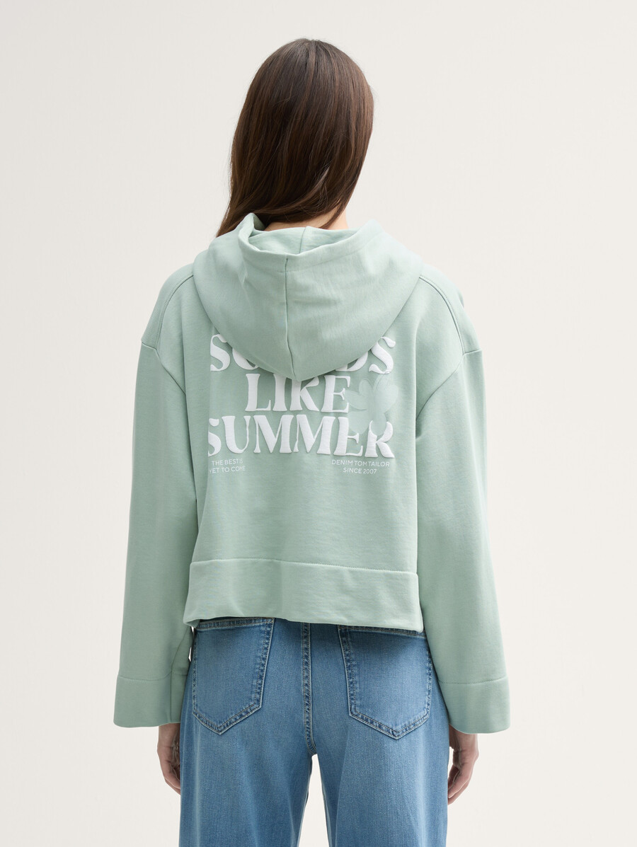 sudadera con capucha de gran tamaño con estampado