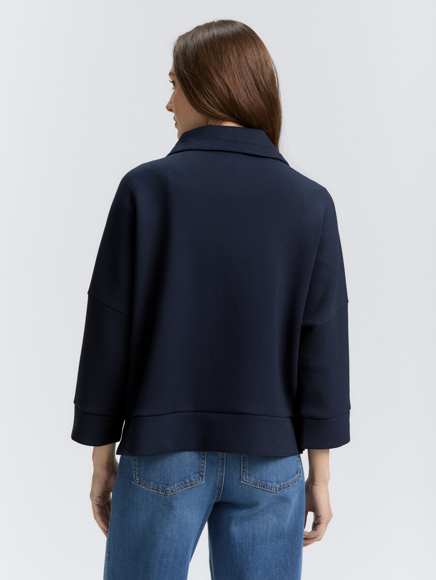 chaqueta tipo sudadera de buceo de corte cuadrado