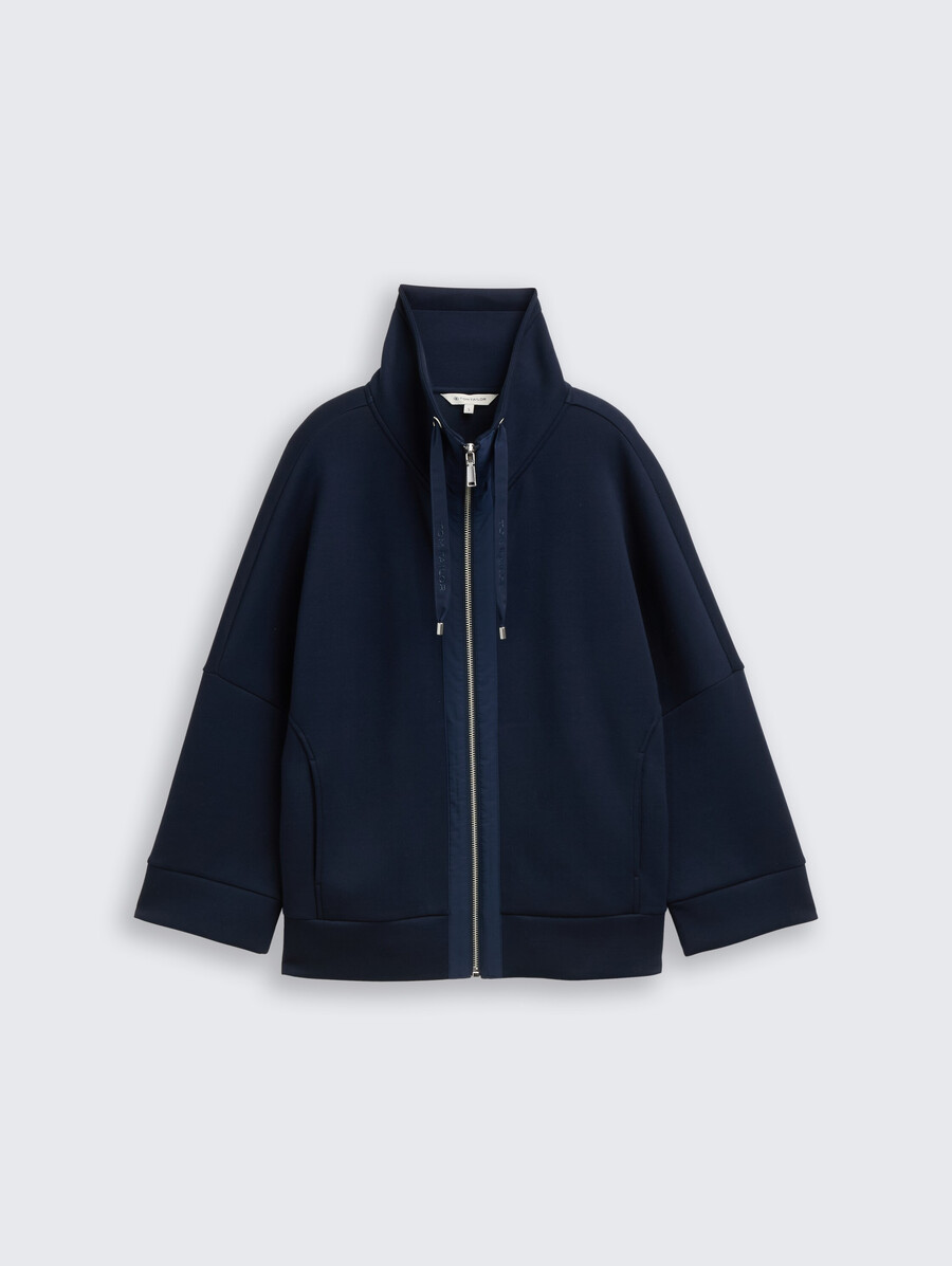 chaqueta tipo sudadera de buceo de corte cuadrado