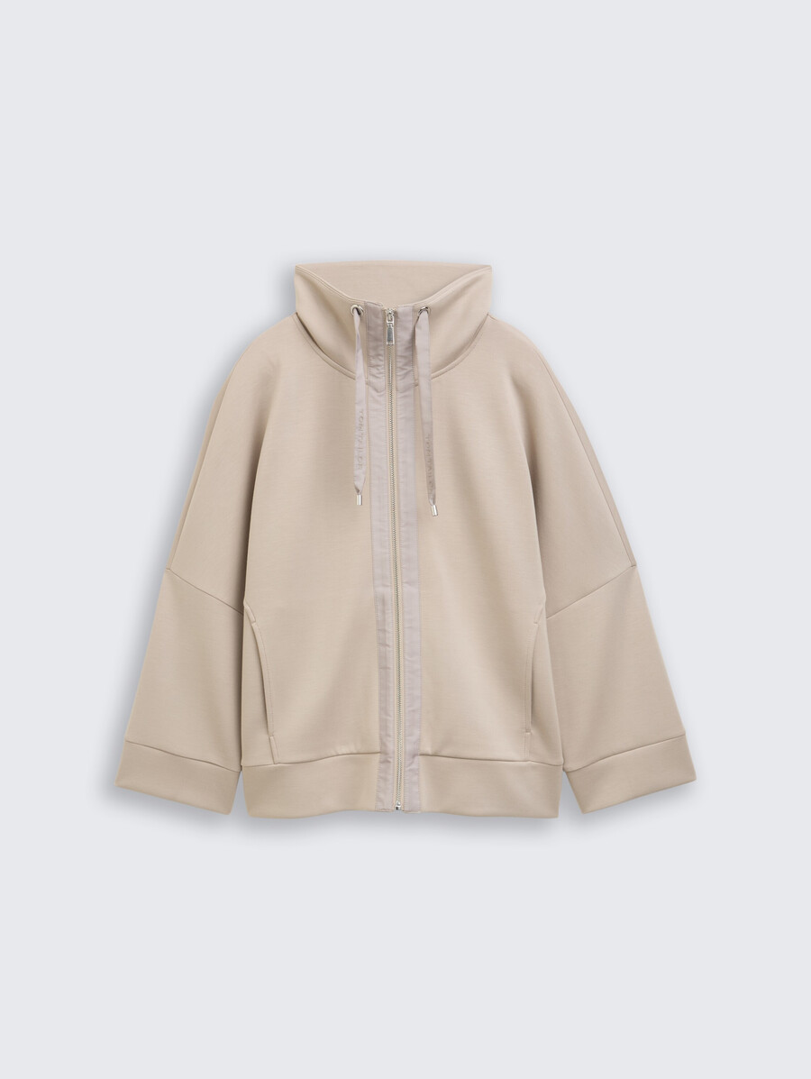 chaqueta tipo sudadera de buceo de corte cuadrado